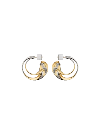 Eroz Creolen Edition Duo Palladium mit 24 Karat Vergoldung