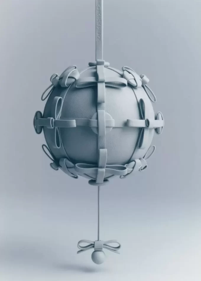 Knopf Schleife Kugel Edition Wolke