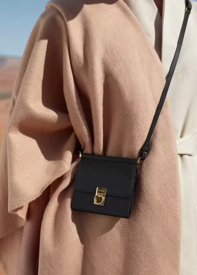 Numéro Sept Crossbody Wallet Edition Strukturiertes Schwarz