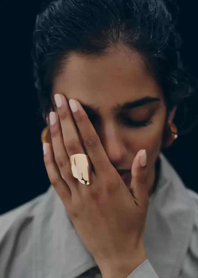 Éole Draped Ring Edition 24 Karat Gold vergoldet