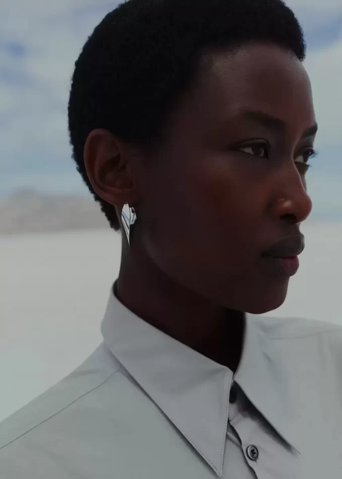 Éole Slim Hoop Earrings Edition Messing vergoldet